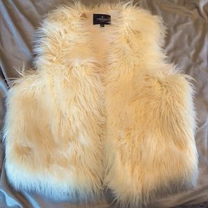 Ivory Faux Fur Vest